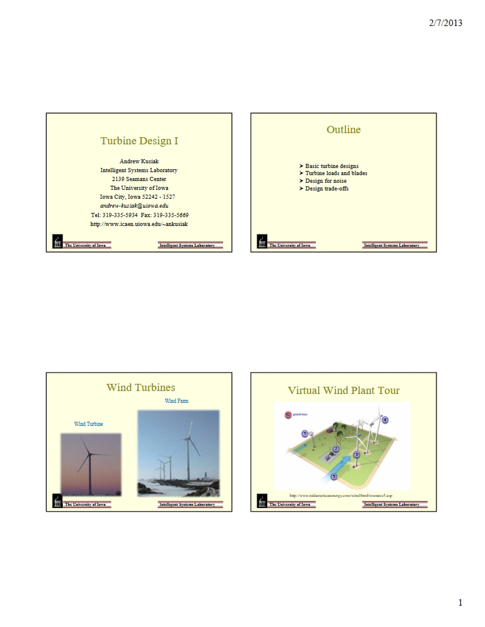 Design of Turbines Part 1