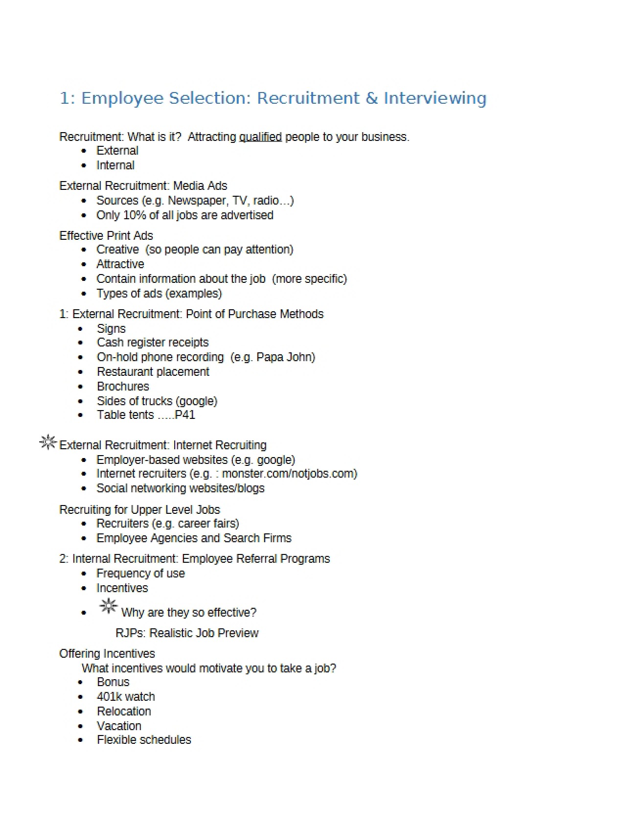 Set of Lecture Notes for Macroeconomics