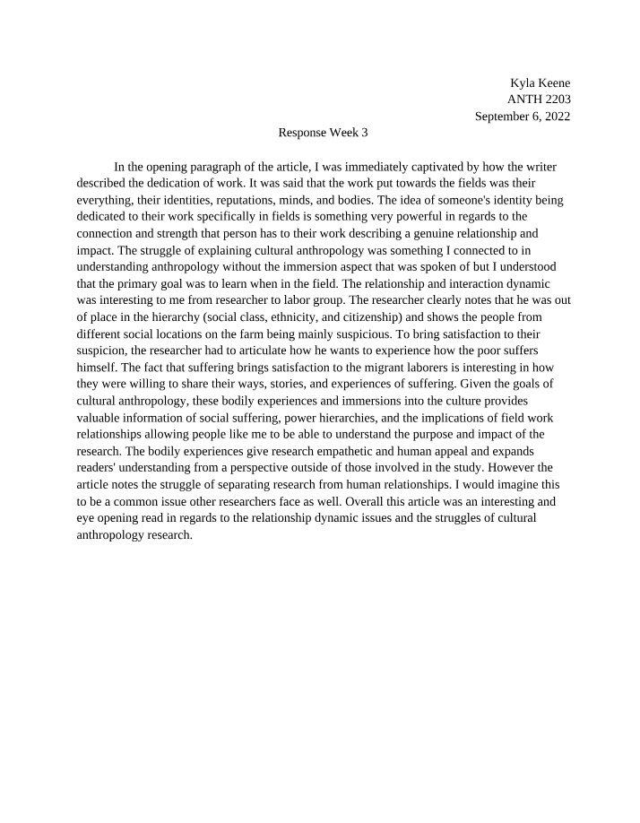 Week 3 Response