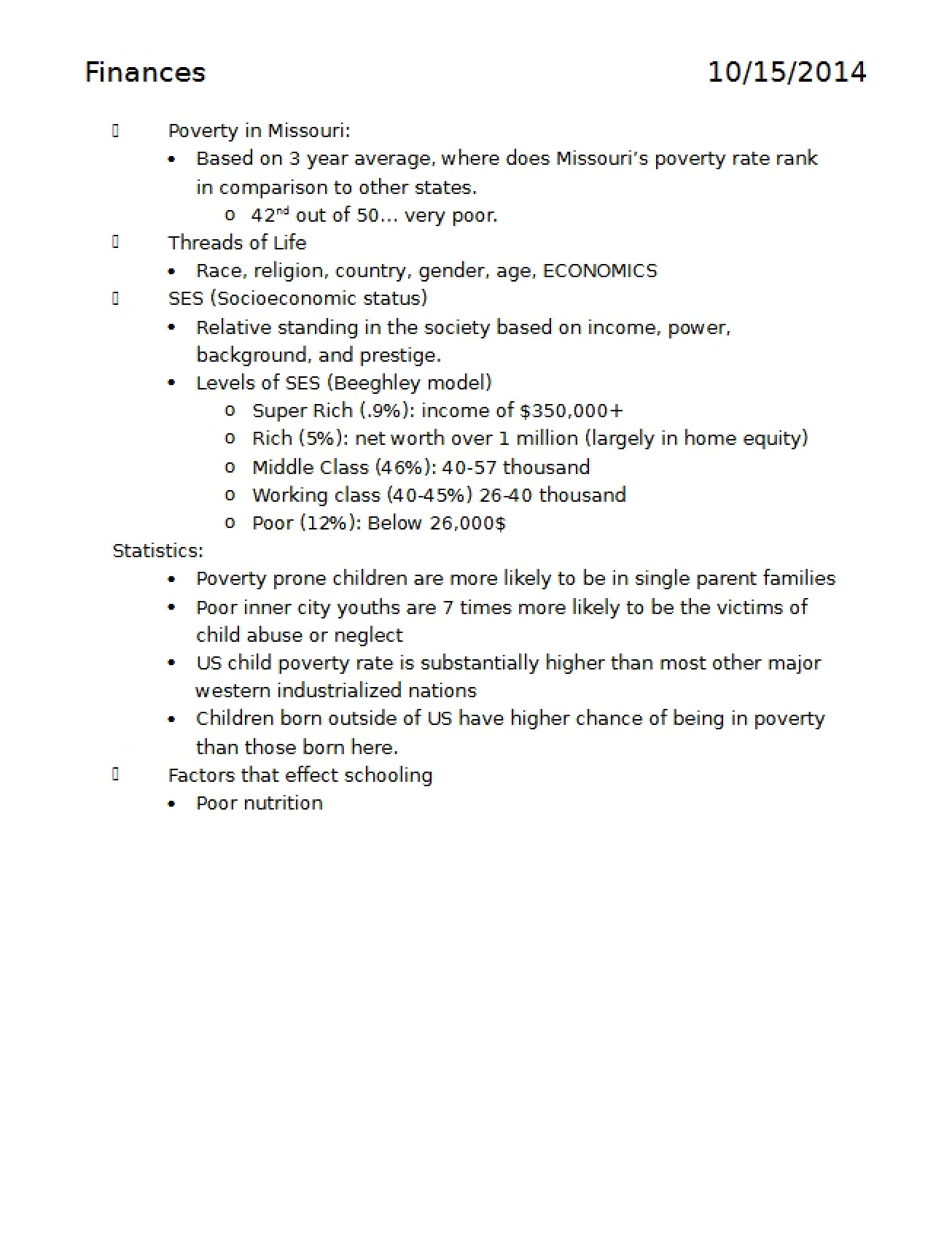 Personal Finances