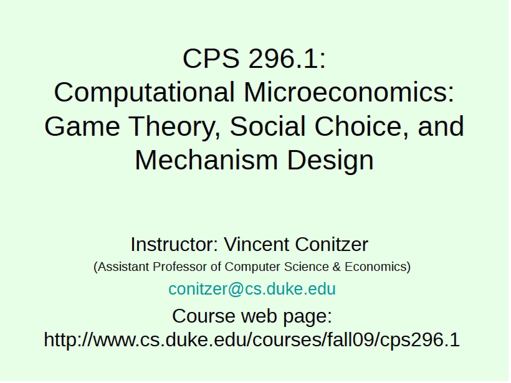 Microeconomics in Computation