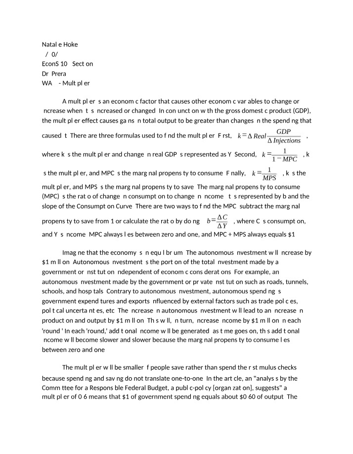 Writing Assignment 3 - Multiplier