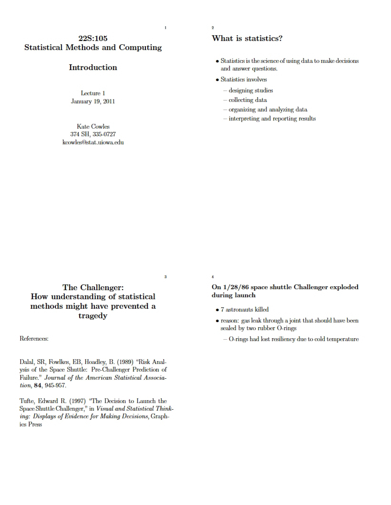 Computing and Statistical Methods (3)