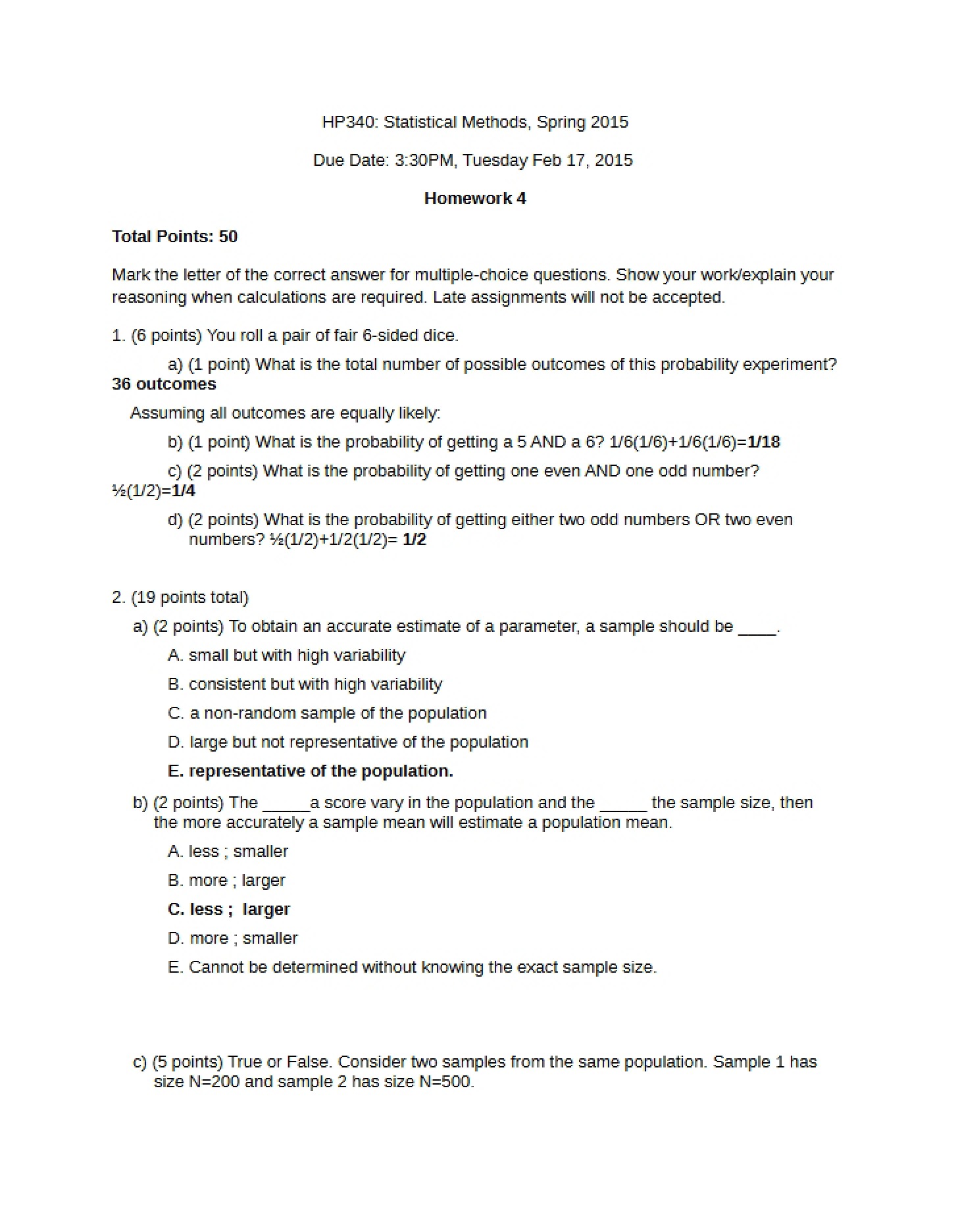 Homework Four HP Three-Forty