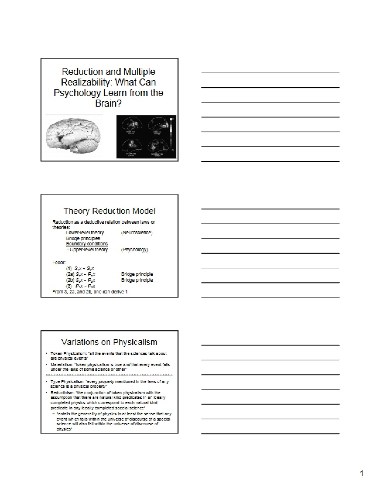 Theories of Multiple Realizability and Reduction