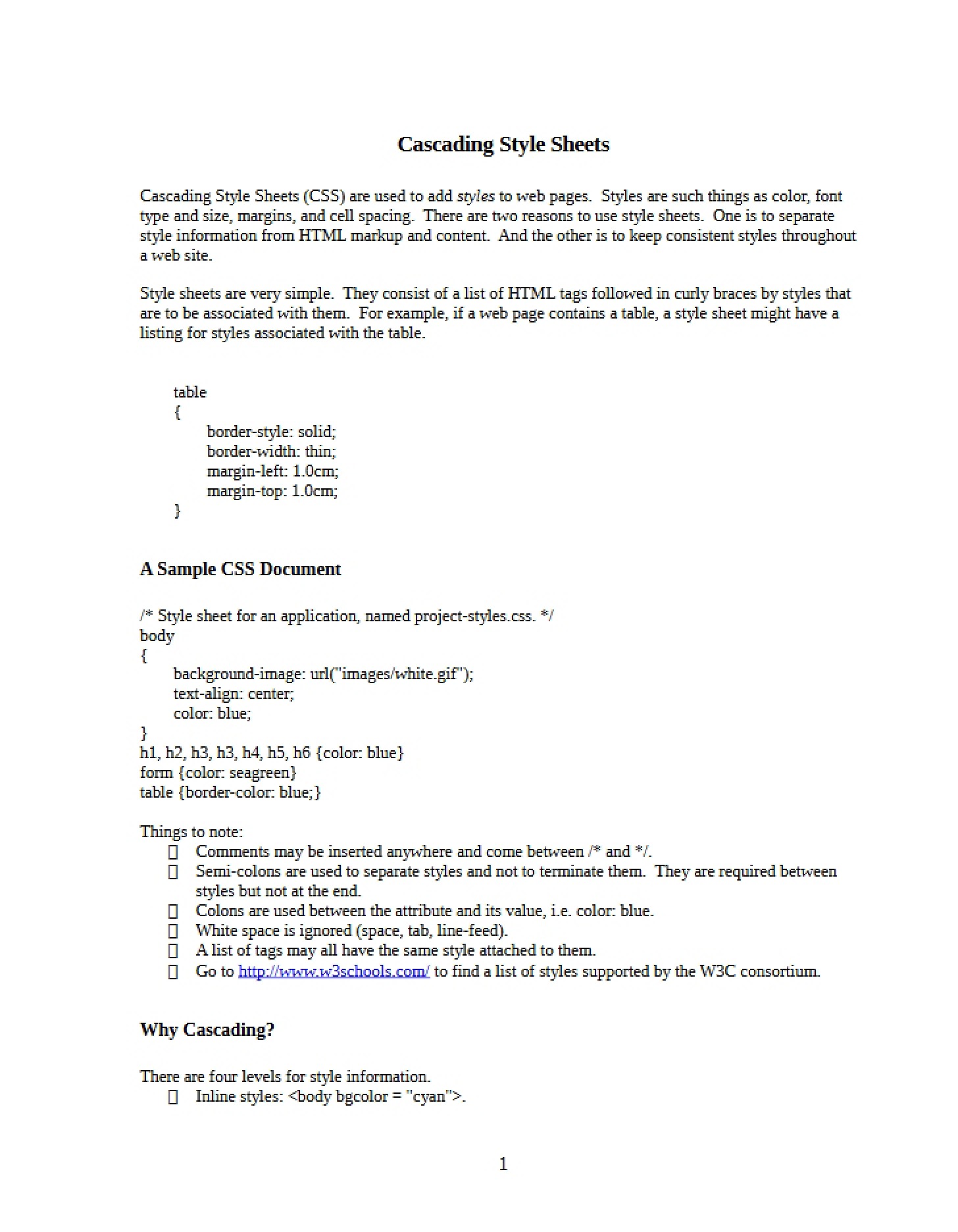 CSS (Cascading Style Sheets)
