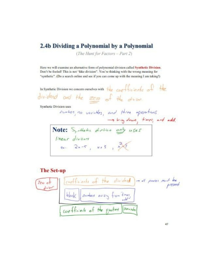 The Hunt for Factors - Dividing a Polynomial by a Polynomial