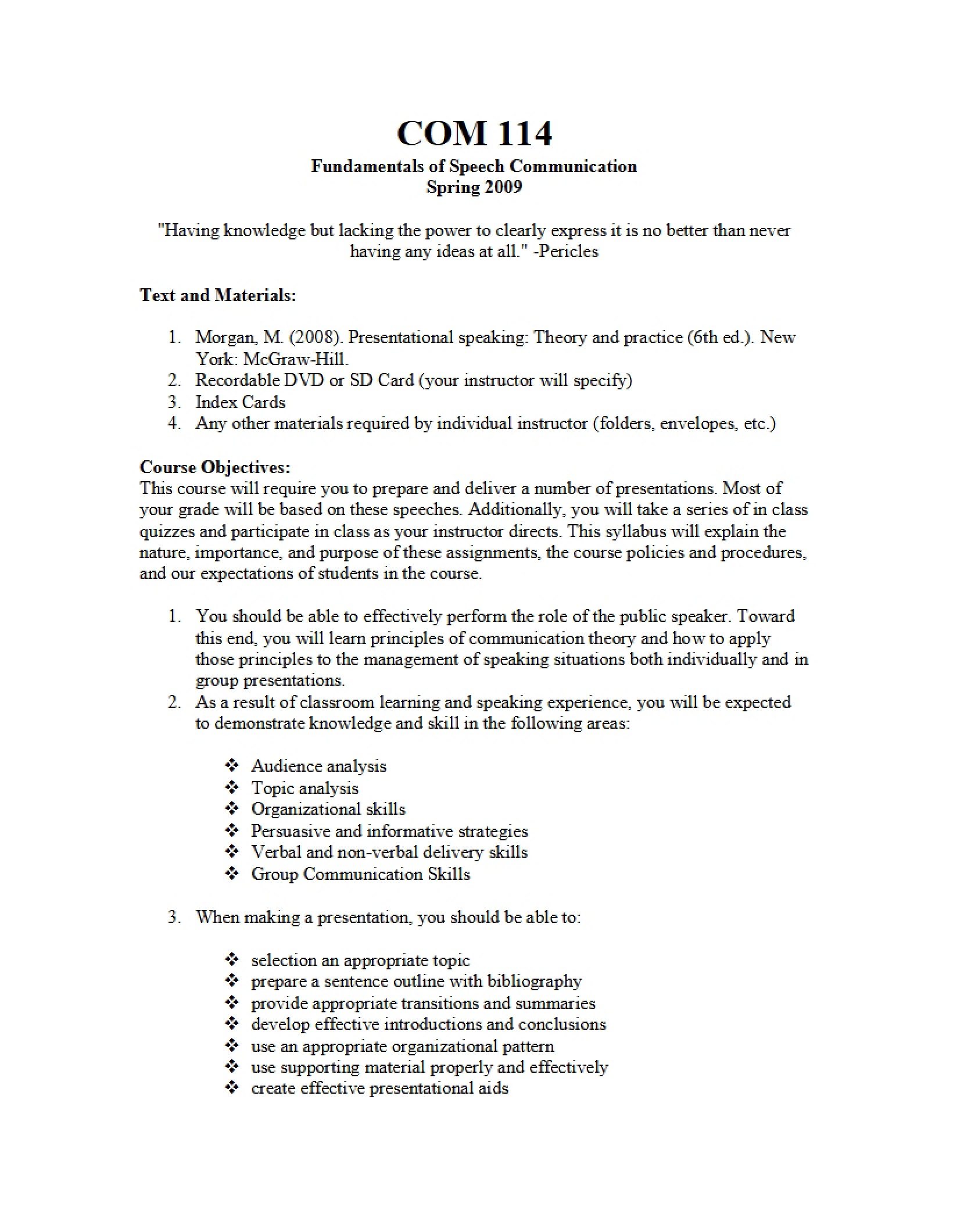 Course Syllabus
