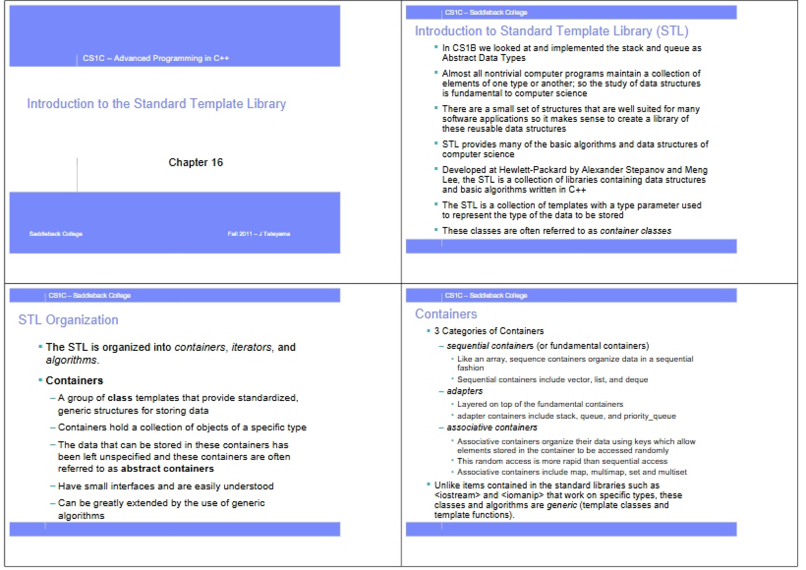 Standard Template Library Introduction