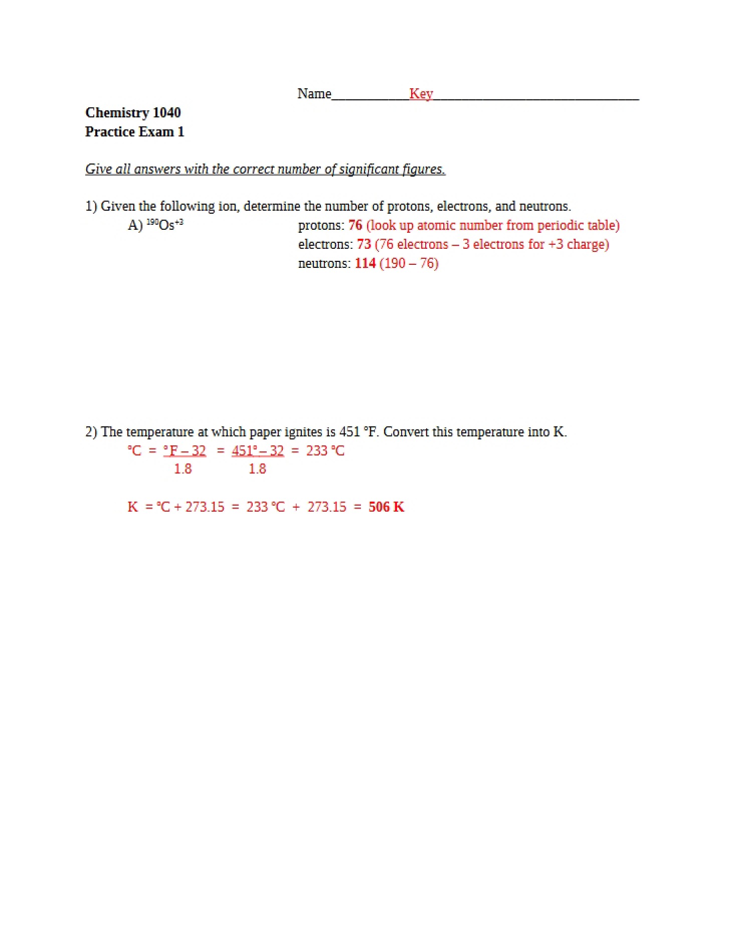 Exam 1 Practice - nan
