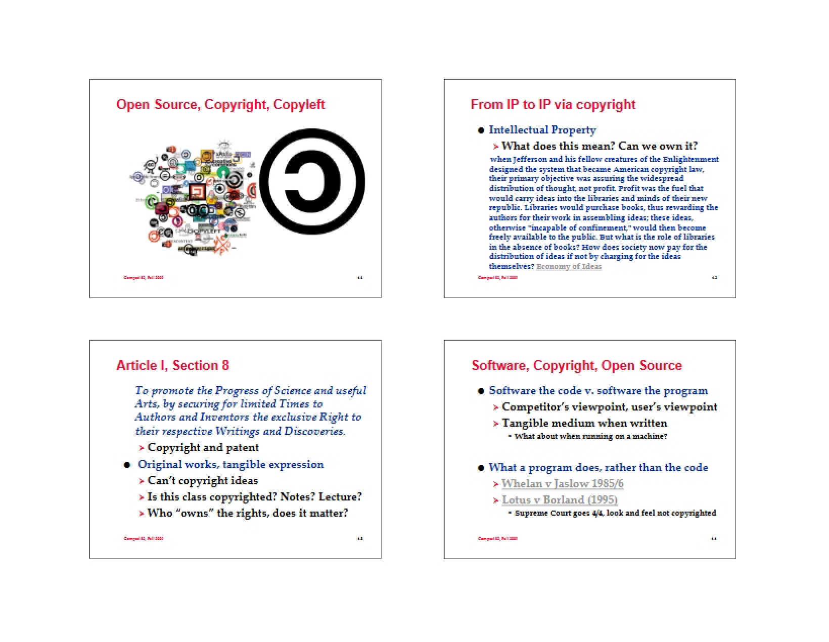 Copyright, Copyleft, and Open Source
