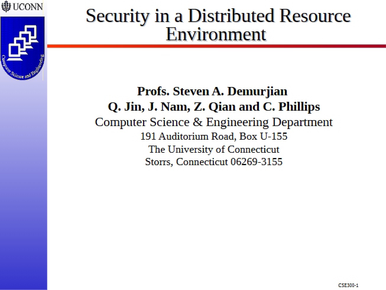 Security in a Distributed Resource Environment