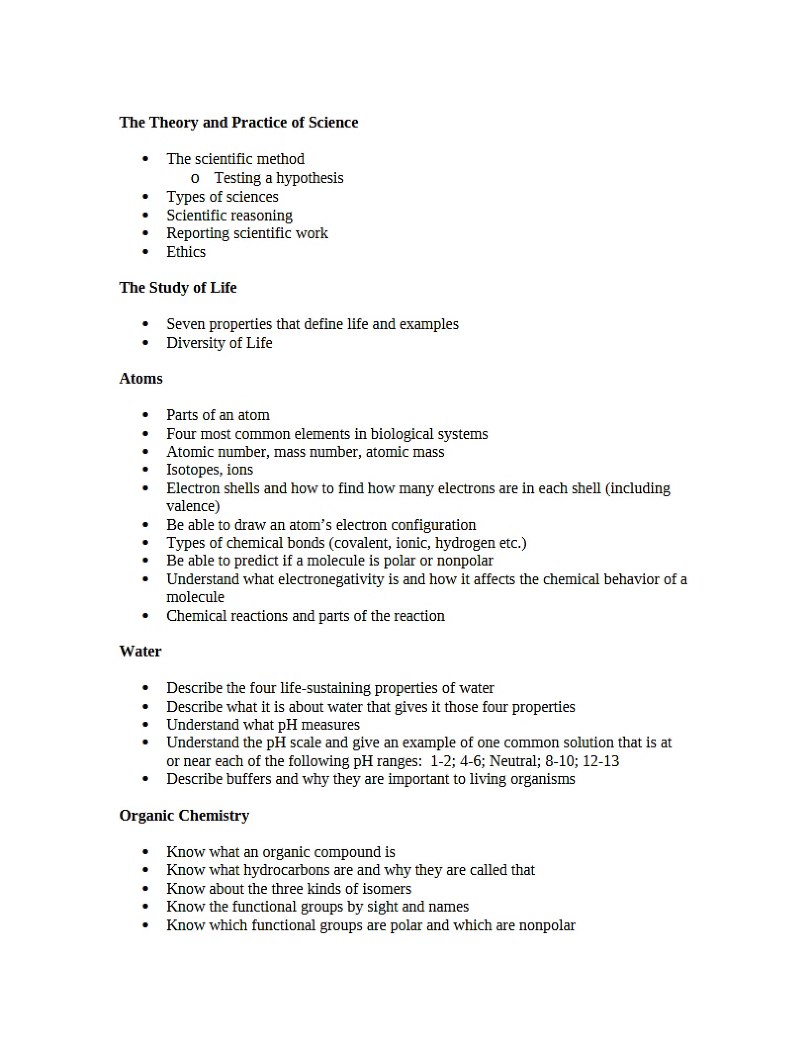 Guide to Studying for Exam 3