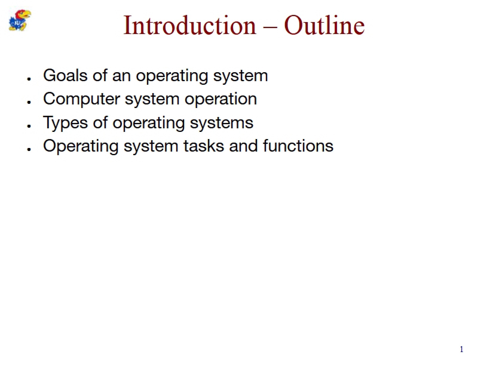 Outline of Introduction