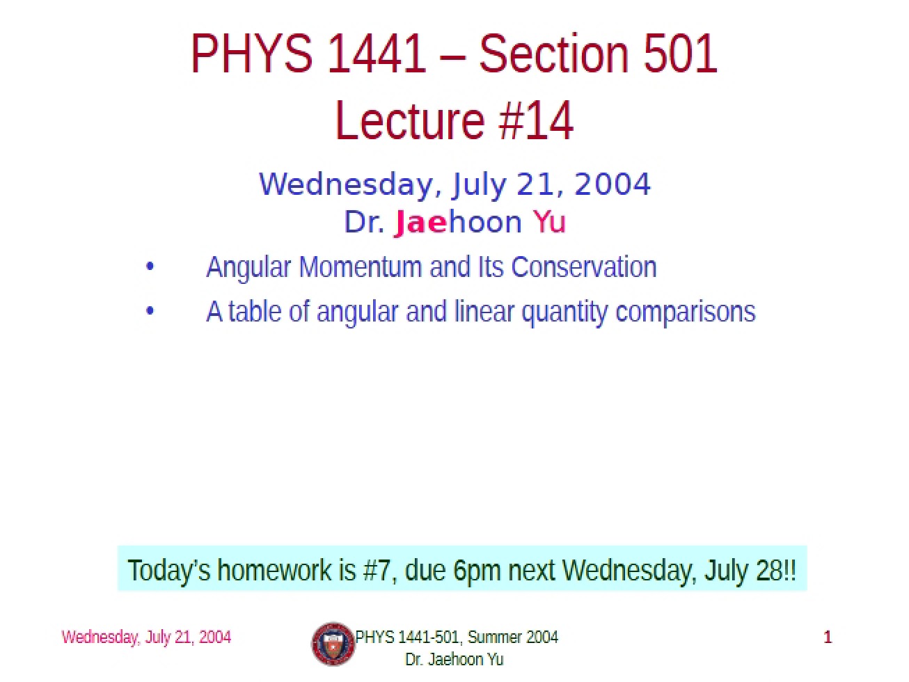 Notes from Lecture (10)