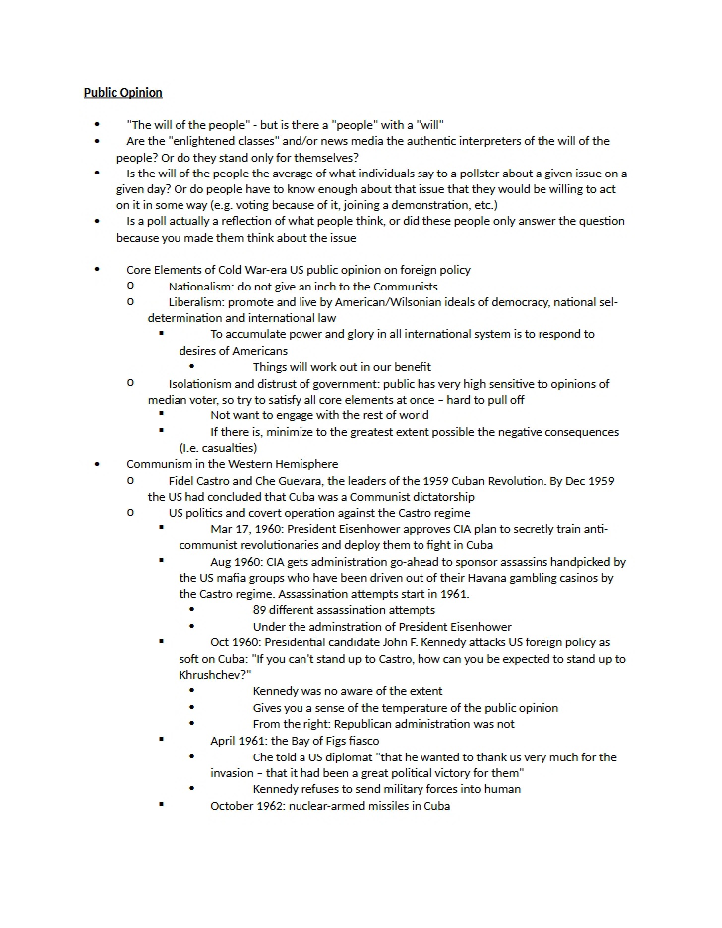 Lecture Twenty Notes (IR 212)