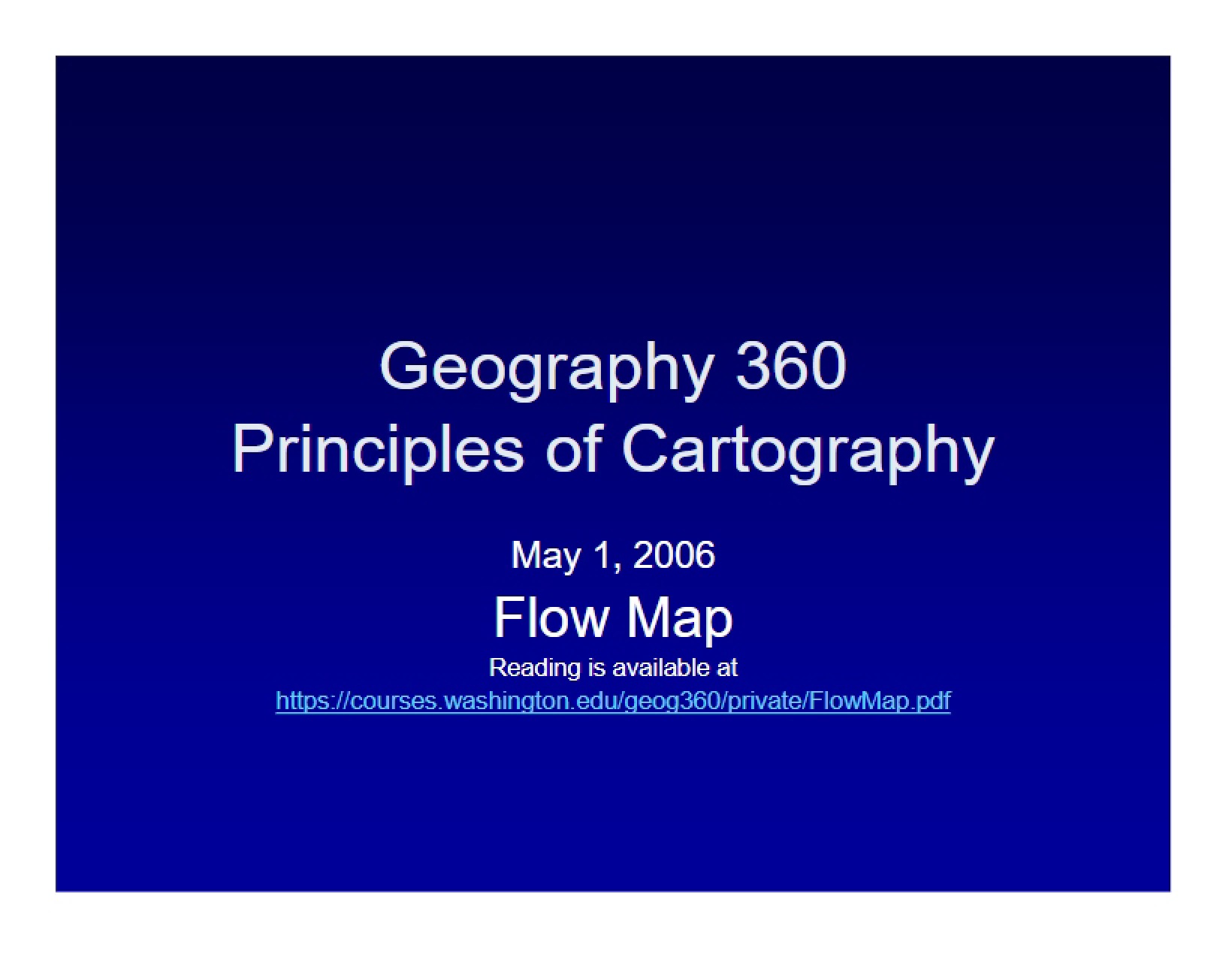 Map of Flow