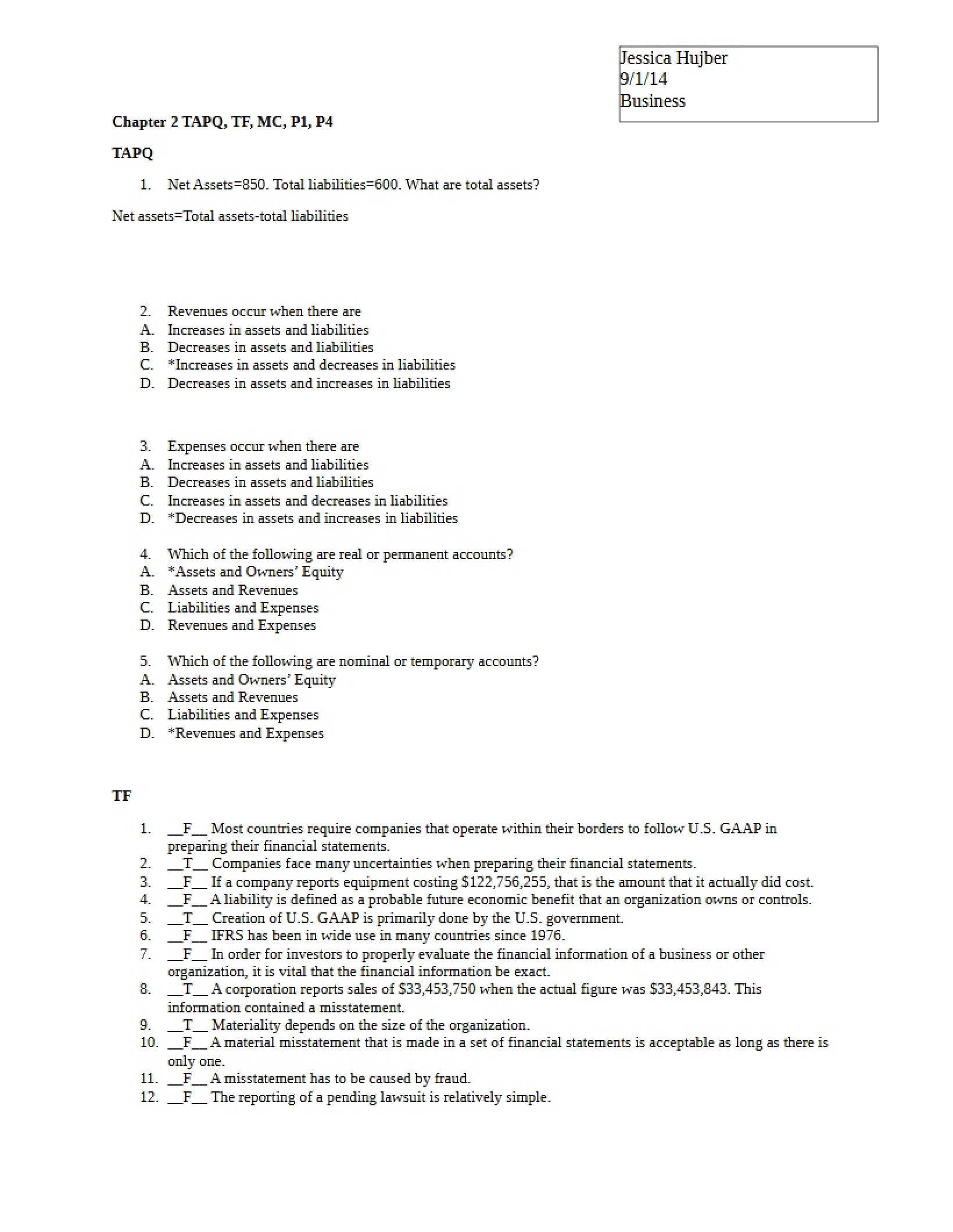 Management Accounting Chapter Two