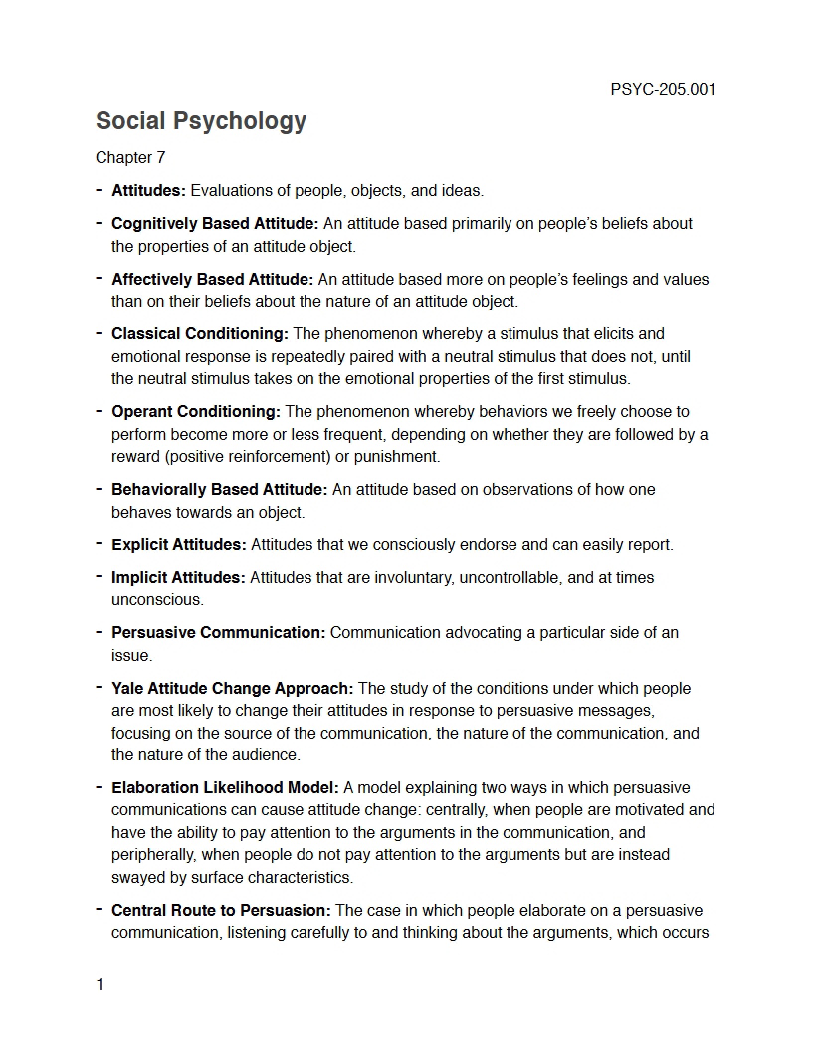 Psychology of Social Behavior