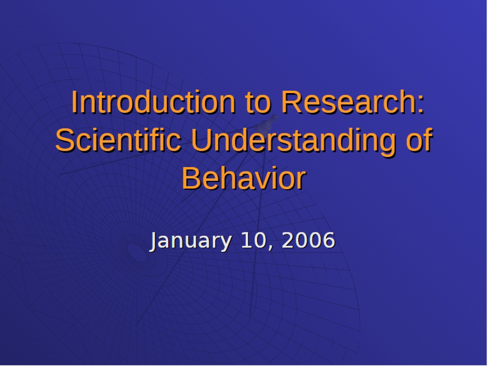 Behavior Scientific Understanding