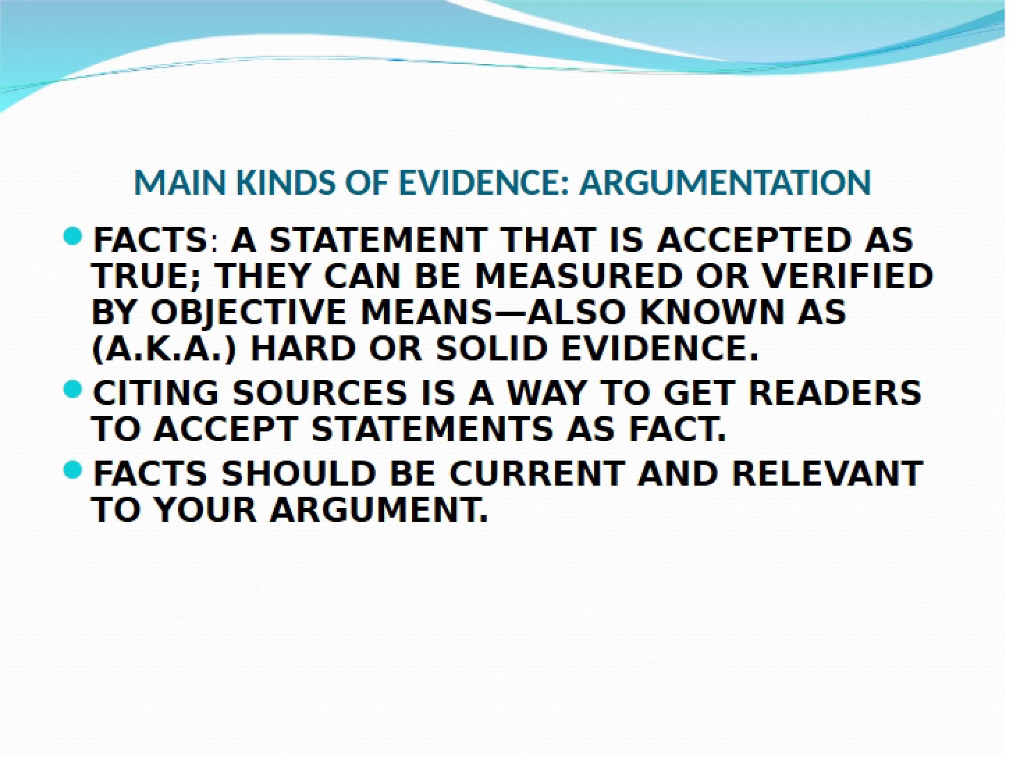 Evidence Types for Argument Essays (2100)