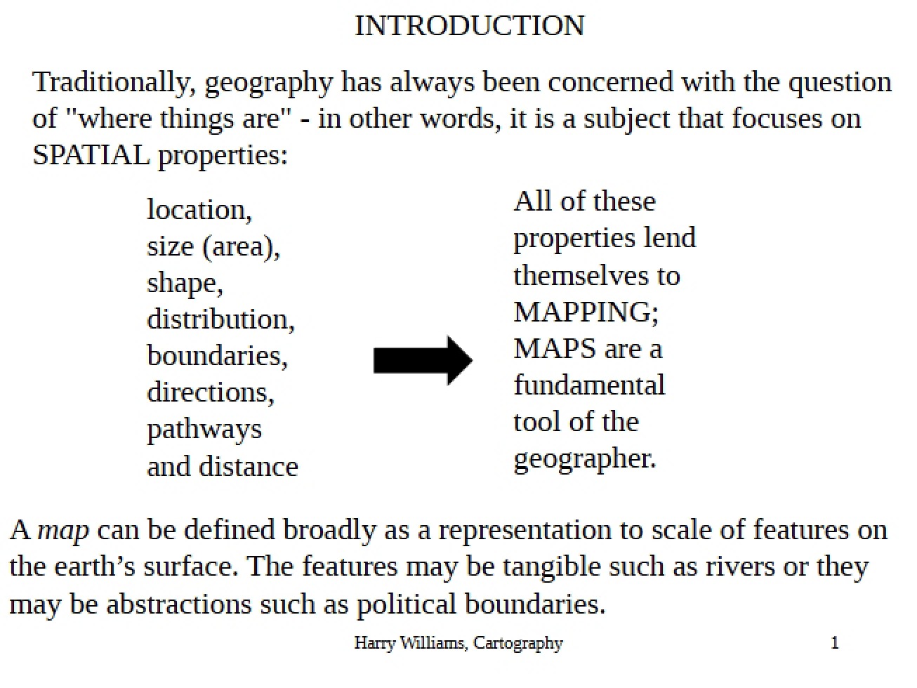 Introduction to Cartography