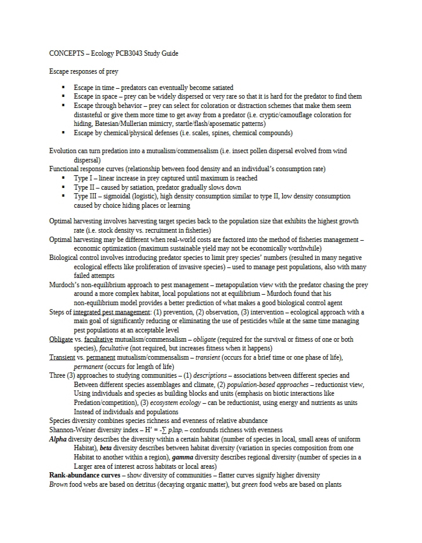 Guide for Studying