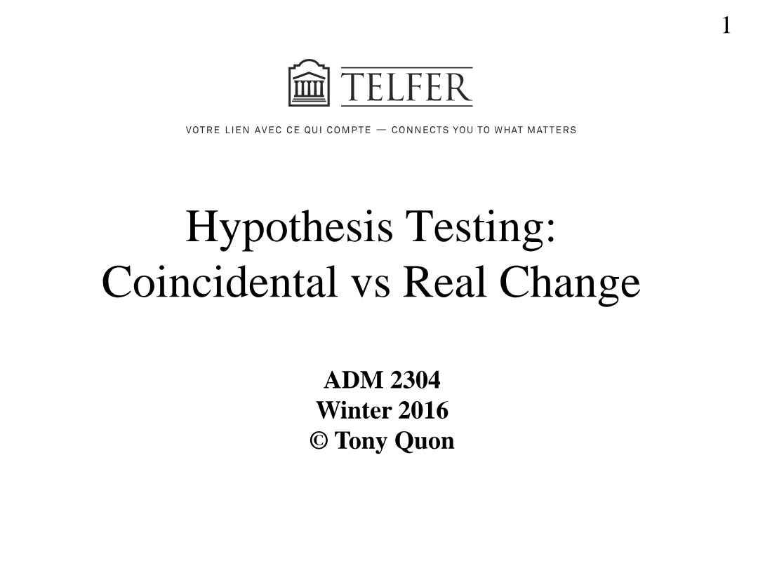 Coincidental vs Real Change in Hypothesis Testing