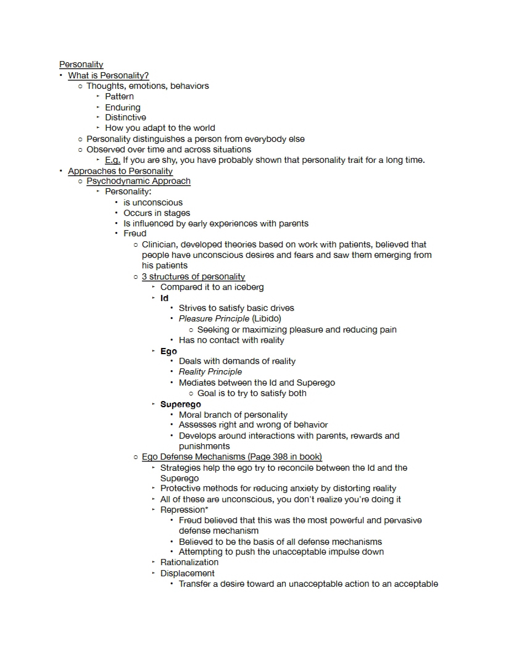 Personality Psychology