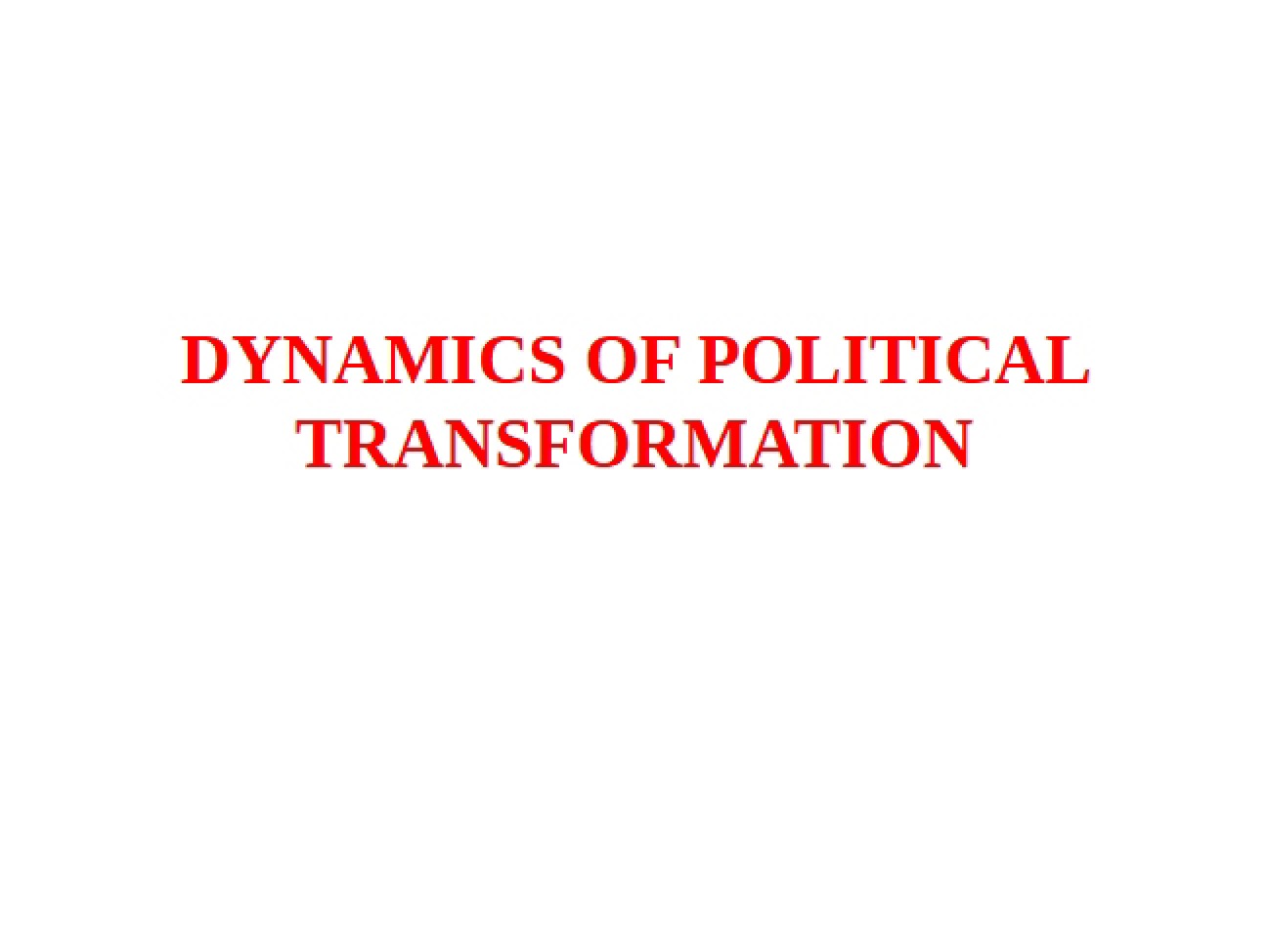 Mechanisms of Political Change in Latin America