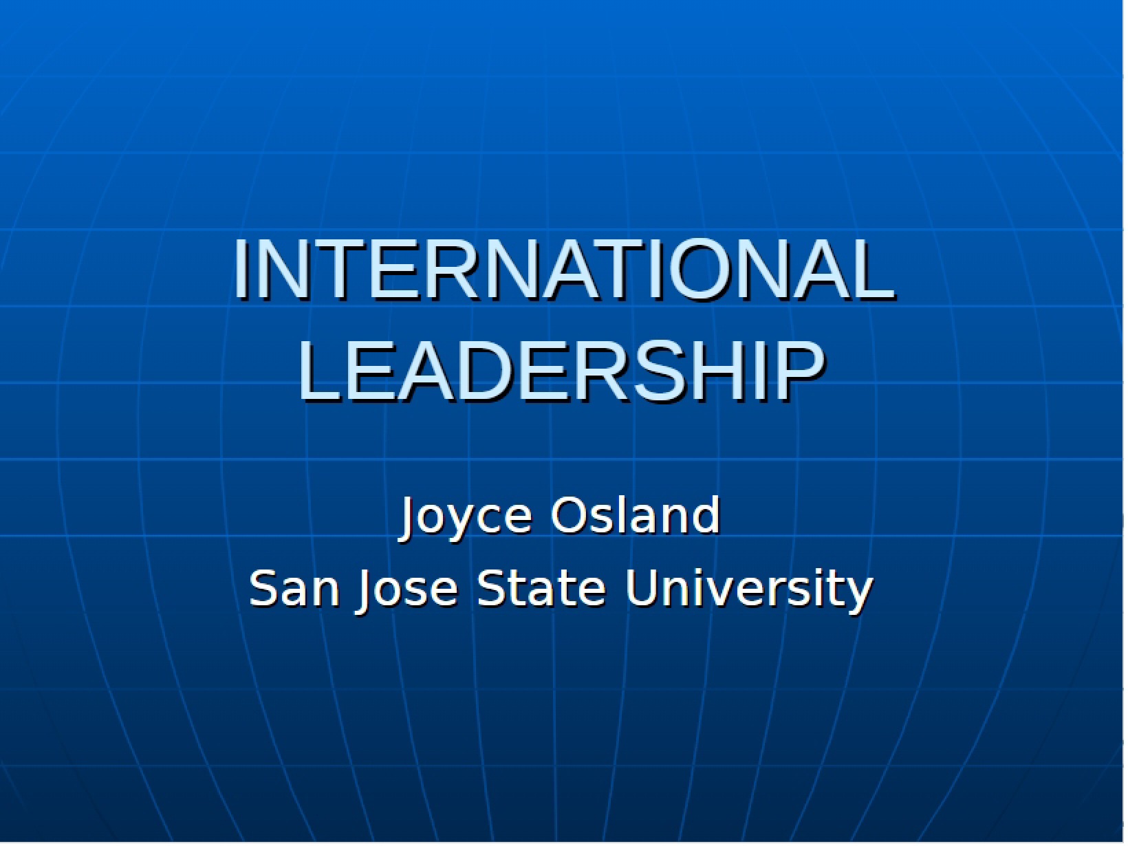 Leadership in International Contexts