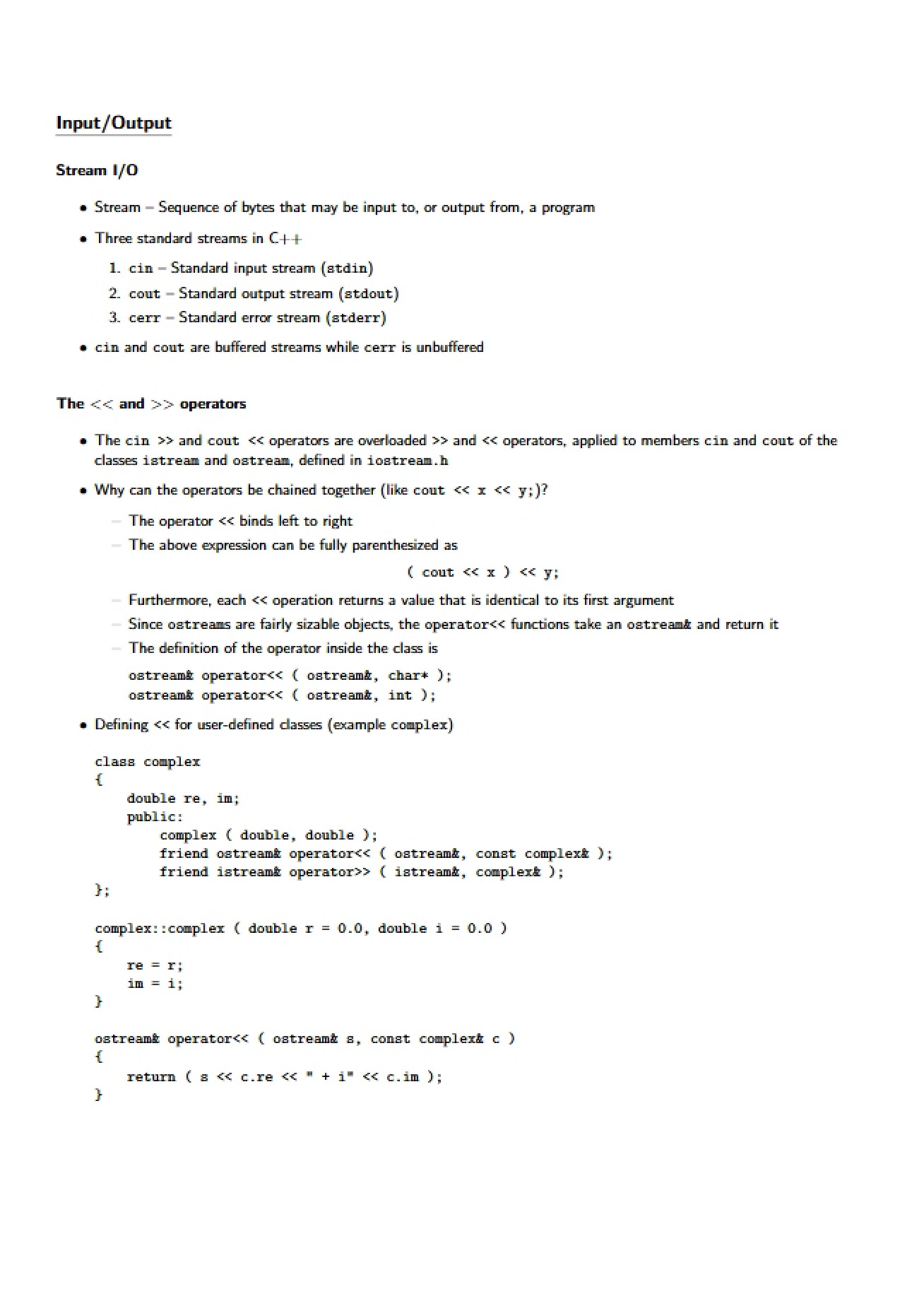 Output and Input