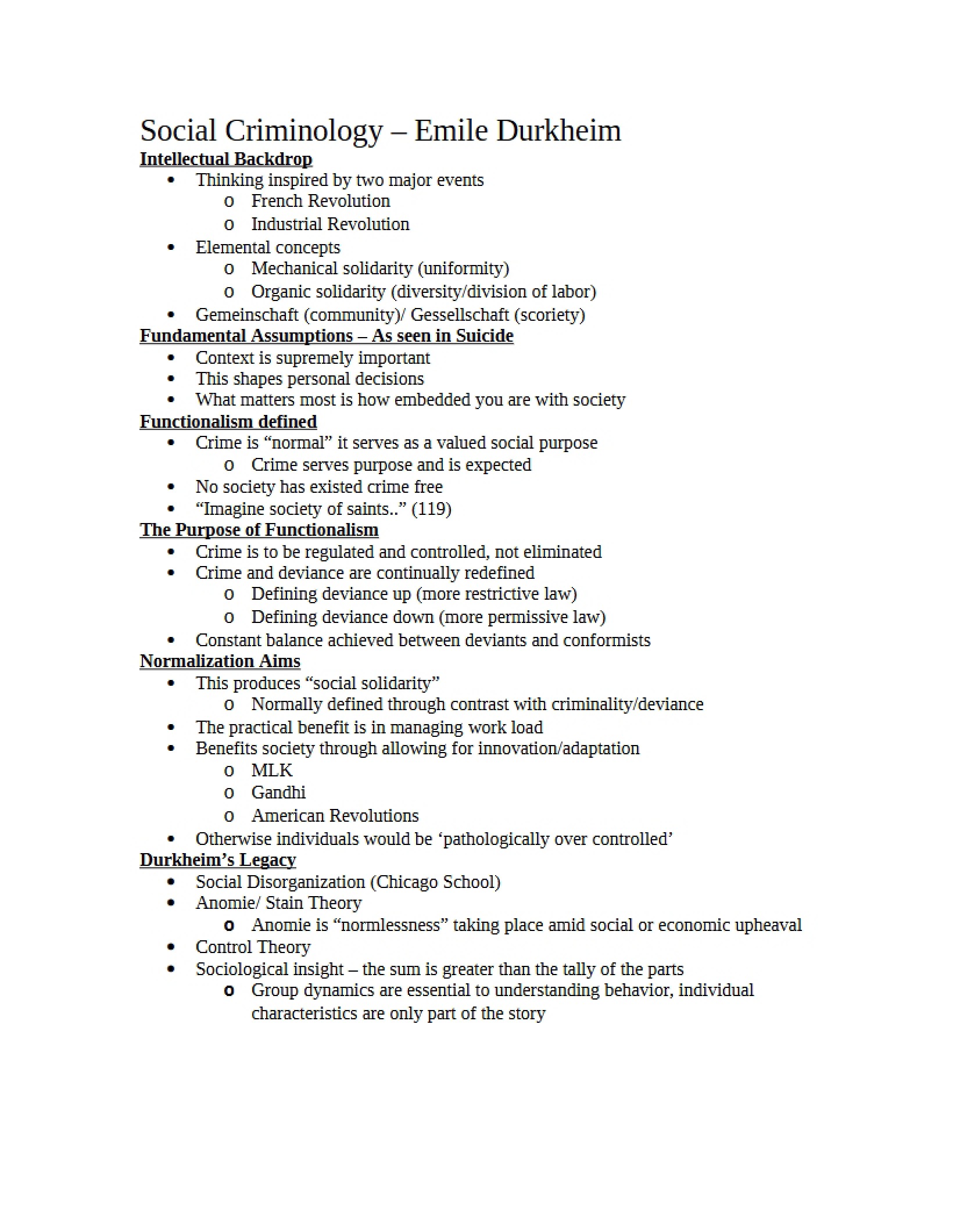 Sociological Dimensions of Criminological Study