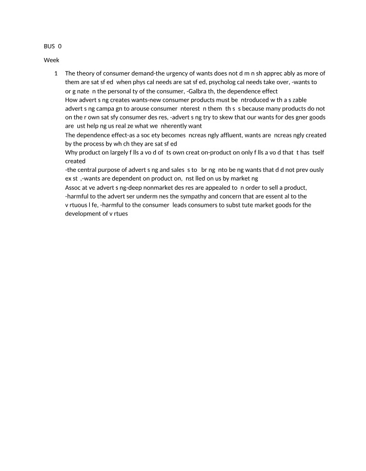 BUS303 Notes - Week 9