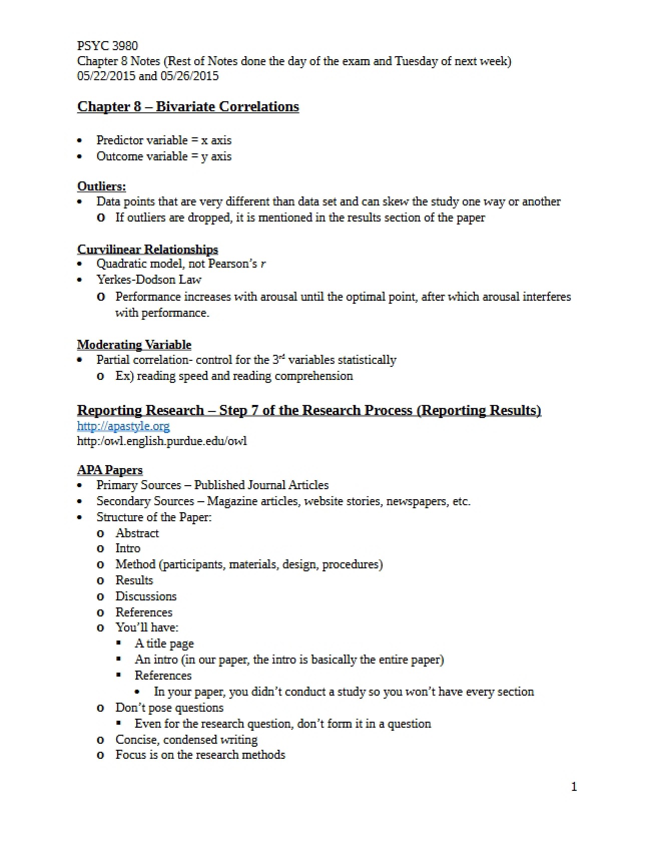 Notes for Chapter Eight