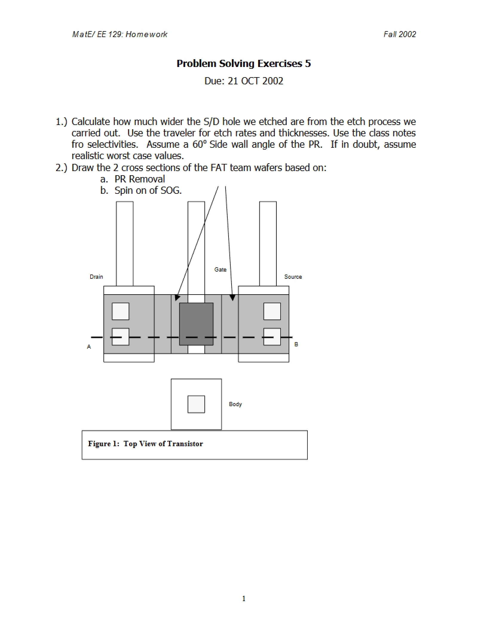 Fifth Problem Solving Exercise