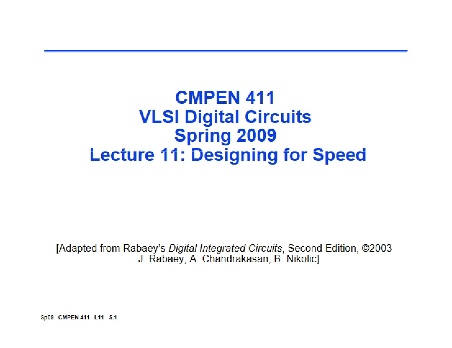 Speed Optimization in Design