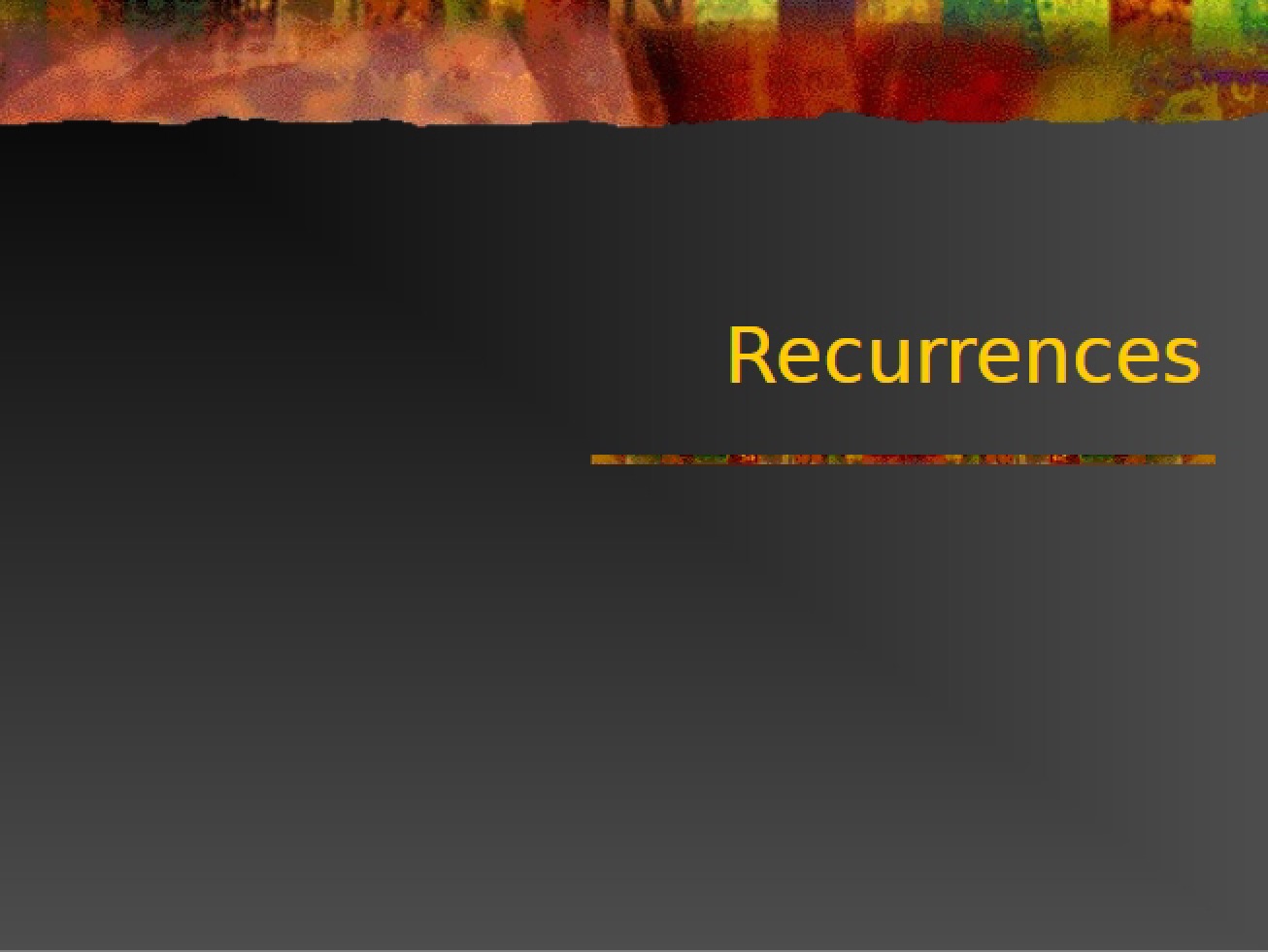 Recurrence Relations