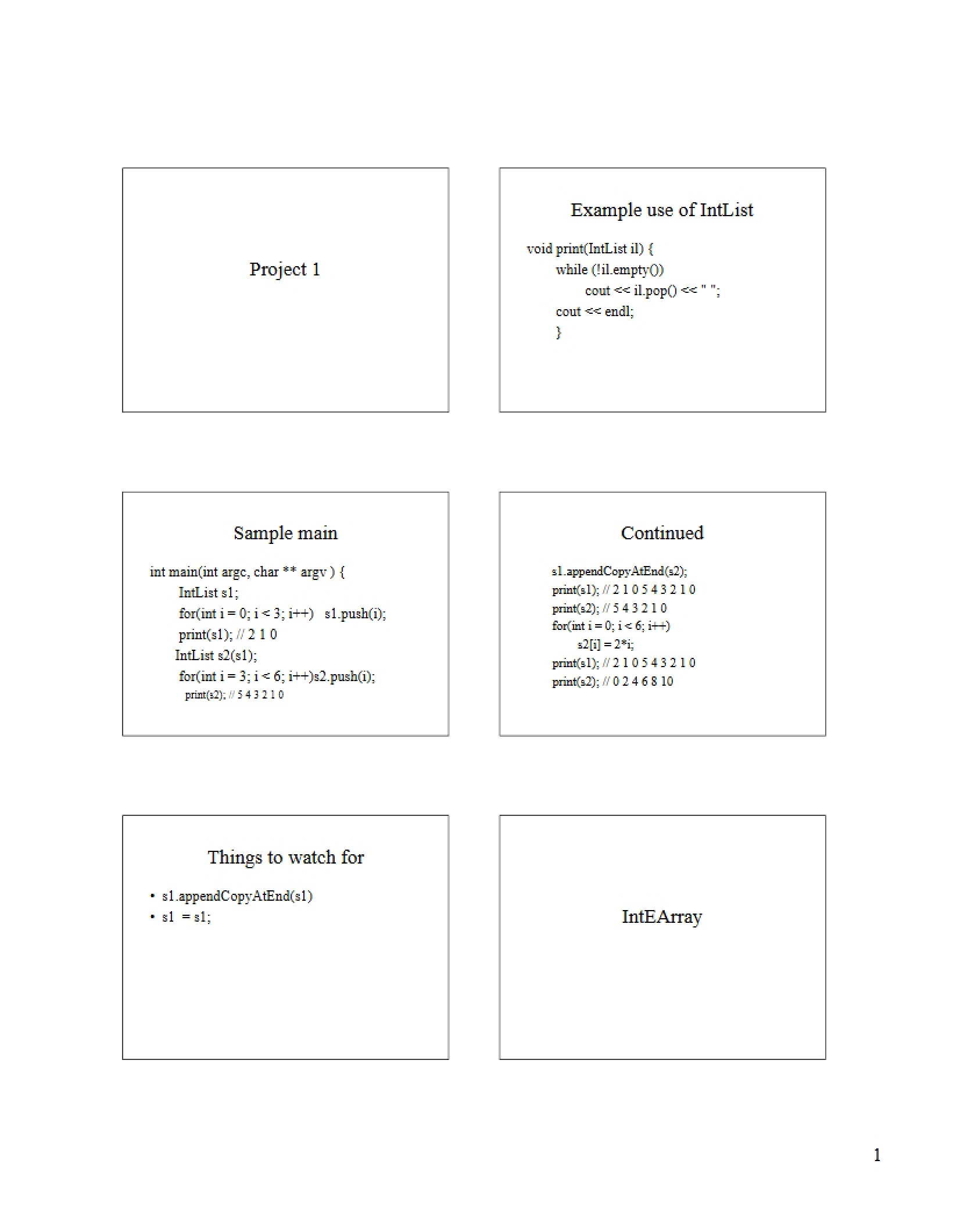 First Programming Project
