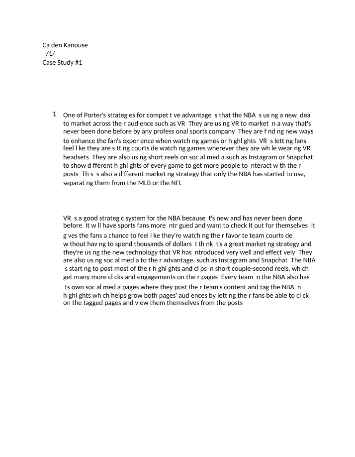 BUS2200 Case Study 1