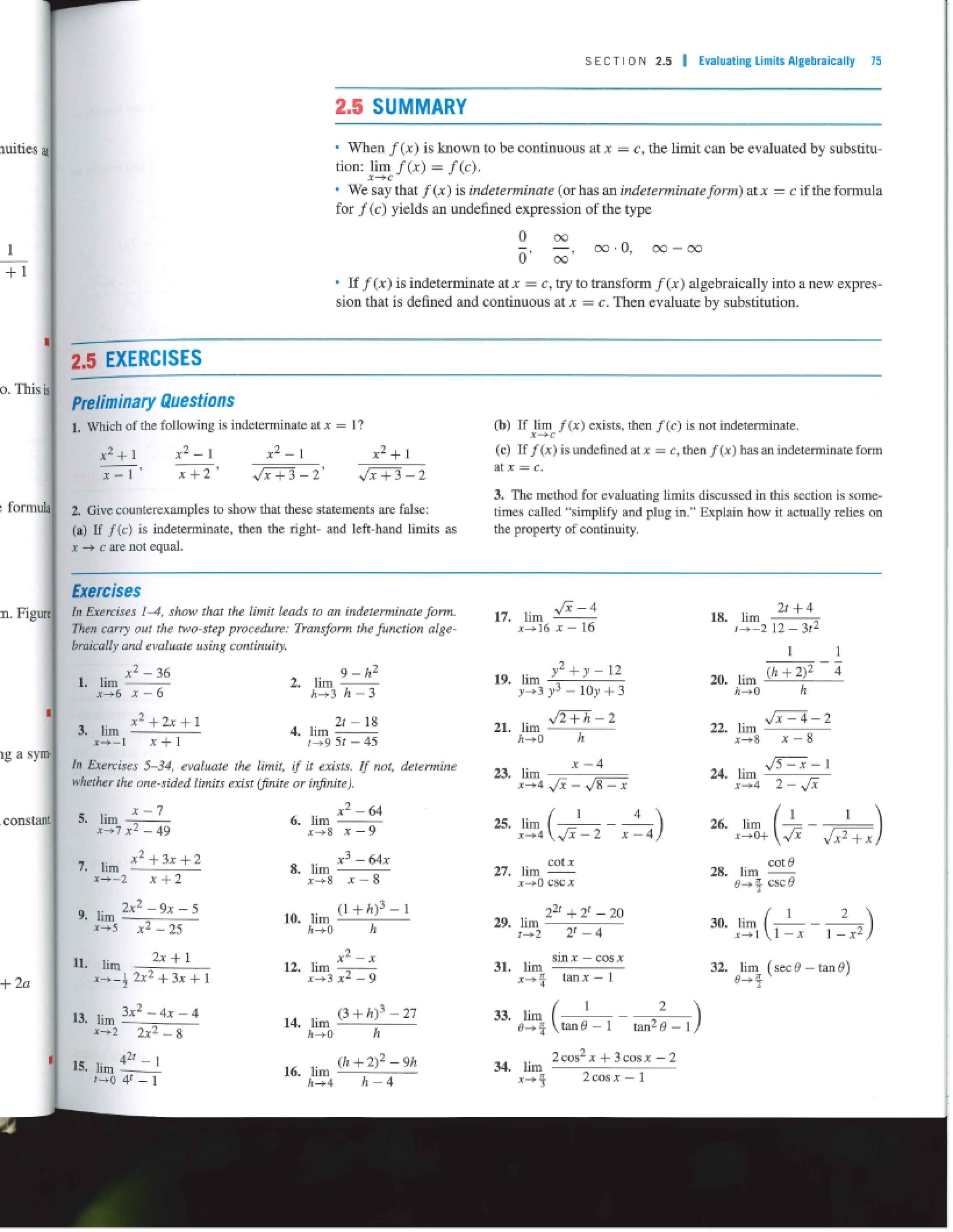 Calculus I Study Materials