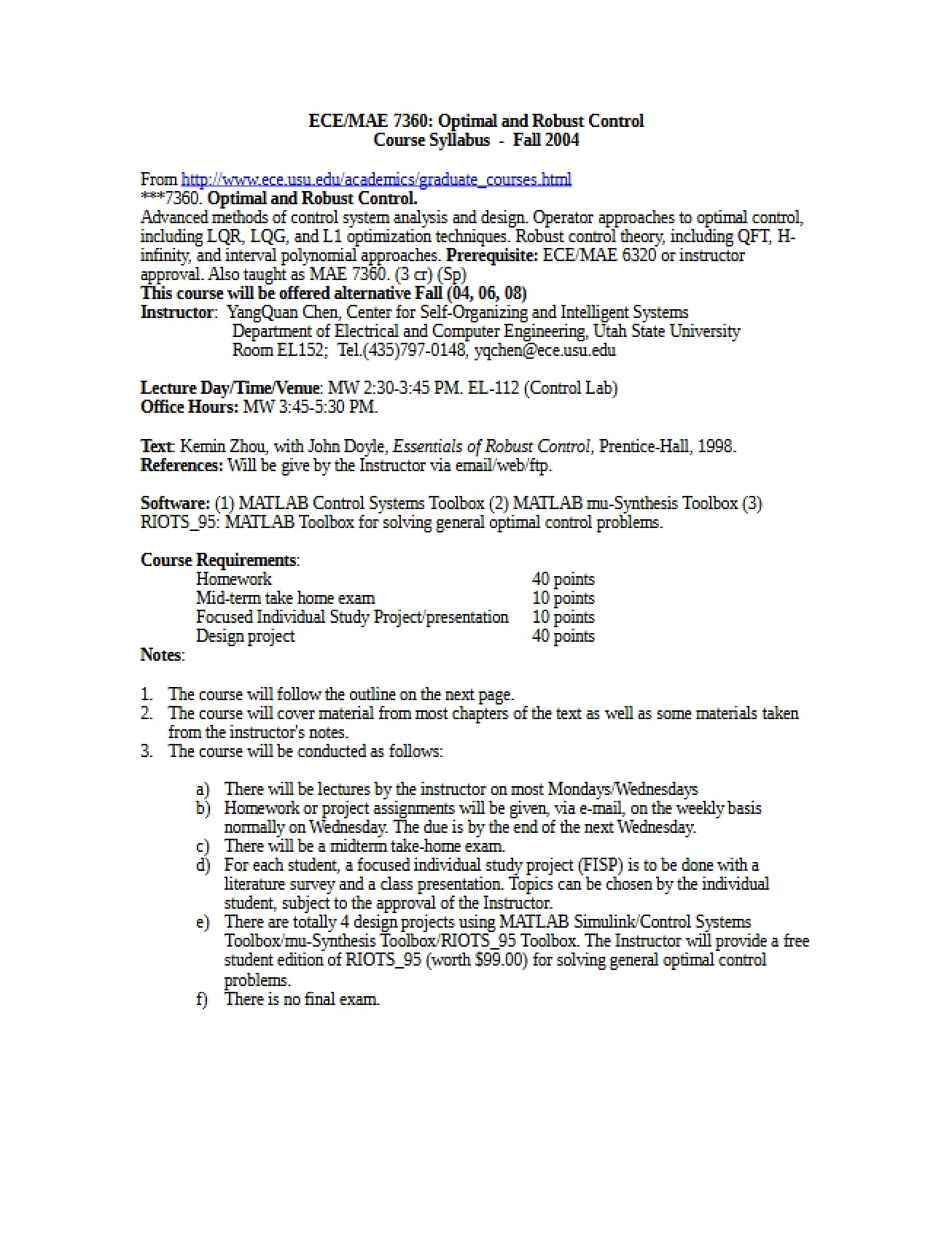 Course Outline