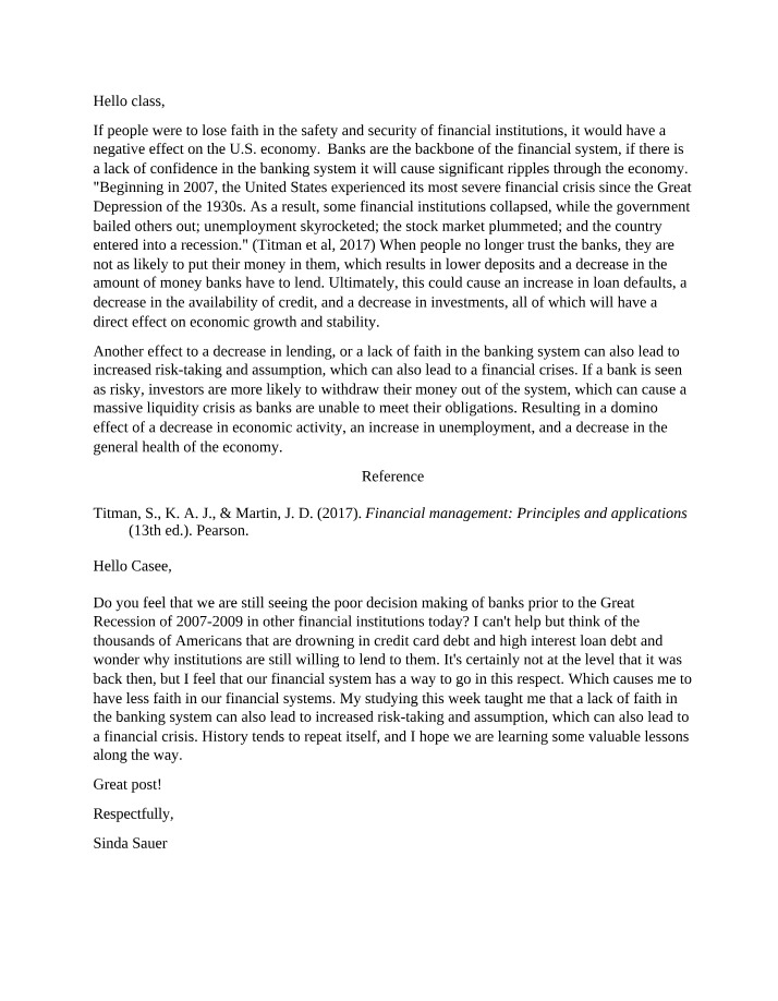 Discussion for Unit 1