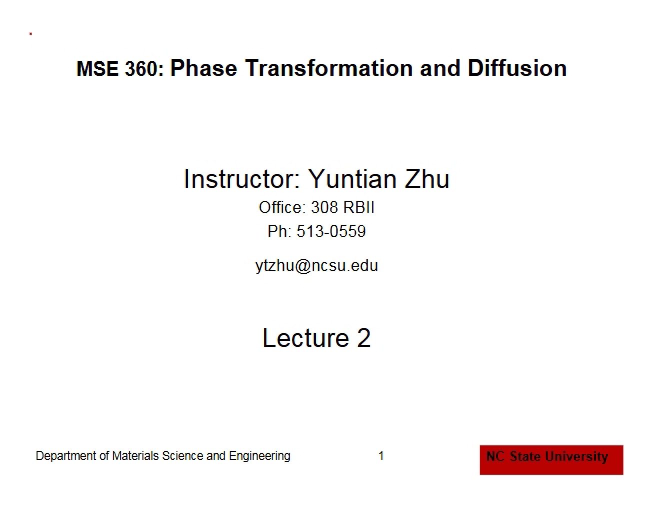 Phase Transformation & Diffusion