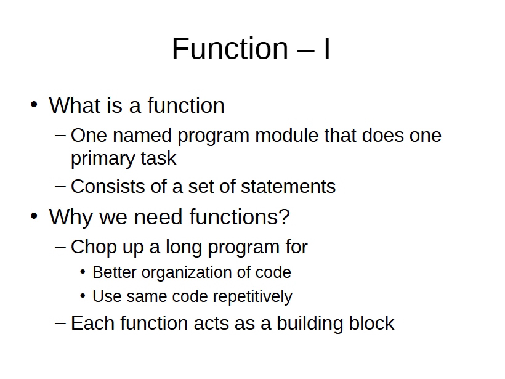 Function Programming