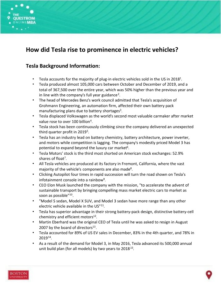 Tesla Prominence - Synthesizing Information