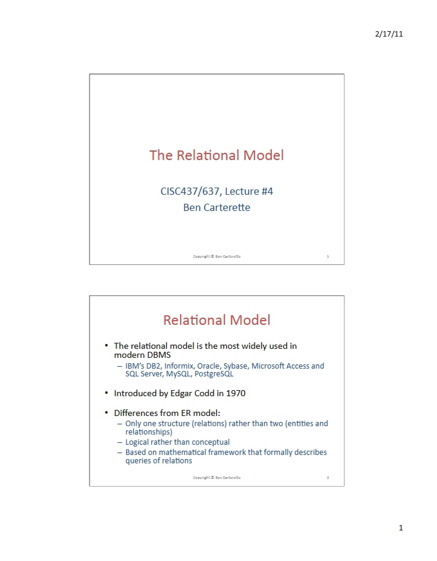 Model (Relational)