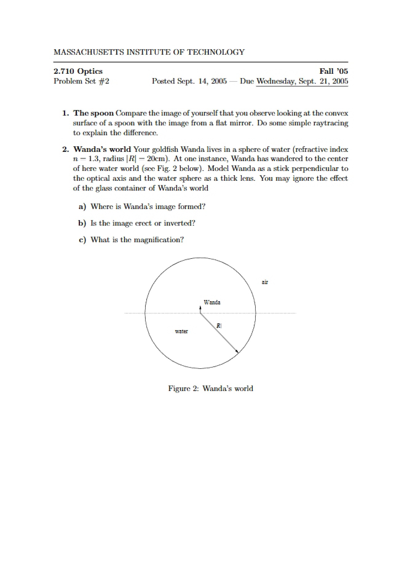 Second Problem Set