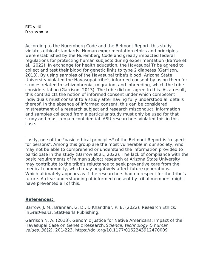Violations of Ethical Standards in Human Experimentation
