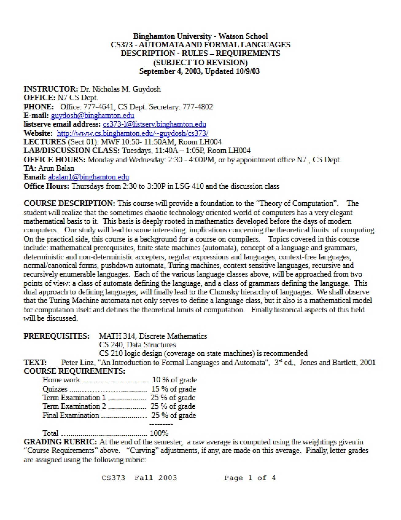 Theory Syllabus
